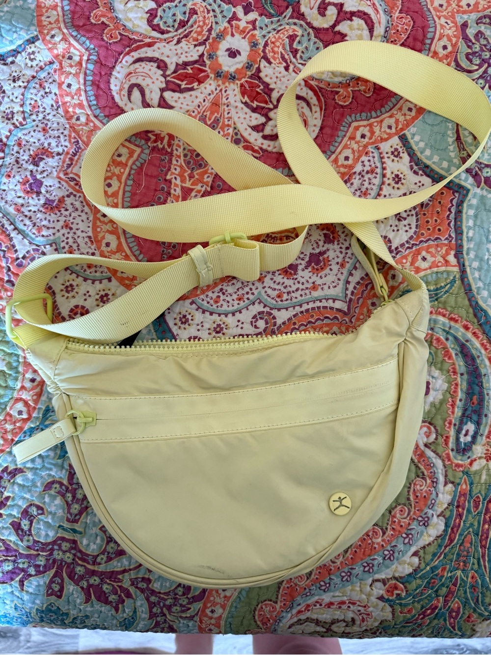 Light Yellow Crossbody Shoulder Bag - Danskin